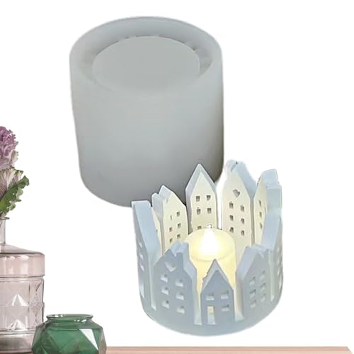 Iouyjiu Kerzenhalterformen für Zement, Kerzenhalterformen Silikon, Ringhaus Kerzenhalter Ornamente Silikonform, Epoxidharz-Zement-Gips-Gießformen, Heimdekoration, Kunsthandwerk, Ornamente Iouyjiu Kerzenhalterformen für Zement, Kerzenhalterformen Silikon, Ringhaus Kerzenhalter Ornamente Silikonform, Epoxidharz-Zement-Gips-Gießformen, Heimdekoration, Kunsthandwerk, Ornamente von Iouyjiu