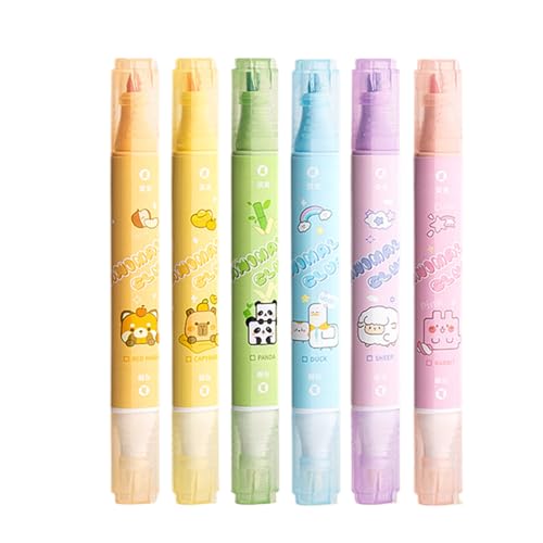 Iouyjiu Radierbare Textmarker für Papier | bunte Marker mit doppelter Spitze für Schüler | Bürobedarf Geschenk für Party Arbeit Studium Planung Notizen und Aufbewahrung von Iouyjiu