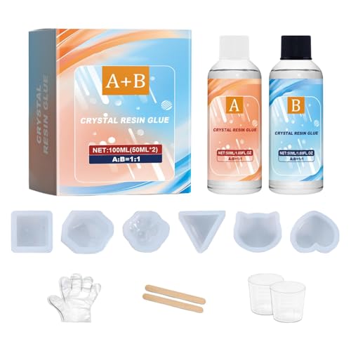 Iouyjiu Resin Casting Kit, transparent, Epoxidharz, niedlich, leicht, Kunstharz, dekorativ, tragbar, Schlüsselkette, Set für Indoor, Outdoor, Präsent, mehrfarbig Iouyjiu Resin Casting Kit, transparent, Epoxidharz, niedlich, leicht, Kunstharz, dekorativ, tragbar, Schlüsselkette, Set für Indoor, Outdoor, Präsent, mehrfarbig von Iouyjiu