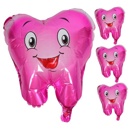 4 Stück Zahnballons Lustige Folienballons für Babyparty und Geburtstagsfeier Hochwertige Luftballons für Festliche Dekorationen von Ipetboom