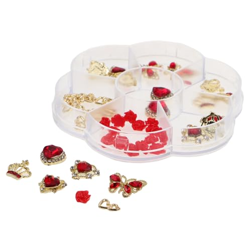 Ipetboom 1 Box Für Maniküre Mit Strasssteinen In Herzform Für Hochzeiten – Strasssteine Charms Und Stilzubehör Dekorationen Schmuck Luxus DIY Form Damen Charms/Schmuck/Edelsteine von Ipetboom