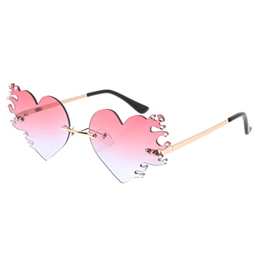 Ipetboom 1 Paar Flamme Sonnenbrille Liebe Herzbrillen Frauen Sonnenbrille Disco-sonnenbrille Trendige Vintage-herz-sonnenbrille Verlaufslinse Punk Stk Fräulein Der Sommer Dünner Rahmen Ipetboom 1 Paar Flamme Sonnenbrille Liebe Herzbrillen Frauen Sonnenbrille Disco-sonnenbrille Trendige Vintage-herz-sonnenbrille Verlaufslinse Punk Stk Fräulein Der Sommer Dünner Rahmen von Ipetboom