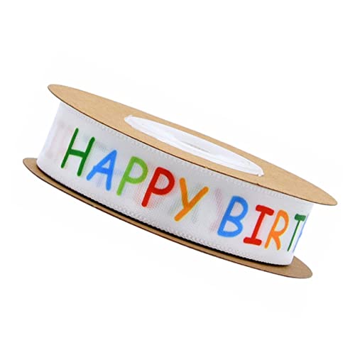 Ipetboom 1 Rolle 10 Bänder zum Geburtstag Geburtstagsdruckband wickeln Geburtstagsband Geburtstagsbetriebsband Geschenkband zum Geburtstag Bandgeschenke Bänder für Handwerk Partybänder von Ipetboom