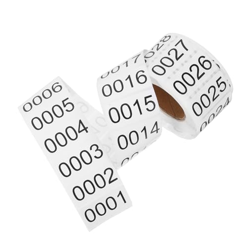 Ipetboom 1 Rolle Roll Nummerierte Aufkleber Selbstklebende Etiketten für Inventarverwaltung Dokumentensortierung und Produktidentifikation für Einfache Nachverfolgung und Organisation von Ipetboom