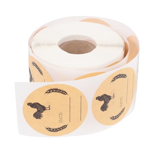 Ipetboom 1 Rolle Runde Selbstklebende Eierkartonetiketten aus Kraftpapier Braune Beschriftungsaufkleber für Frische Eierverpackungen für Bauernmärkte und Klare Produktidentifikation Ipetboom 1 Rolle Runde Selbstklebende Eierkartonetiketten aus Kraftpapier Braune Beschriftungsaufkleber für Frische Eierverpackungen für Bauernmärkte und Klare Produktidentifikation von Ipetboom