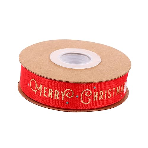 Ipetboom 1 Rolle Schleife Metallband zum Einwickeln farbig Samtband dekorativ seidenband ribbon Geschenkbänder ein Verpackungsband Geschenkband mit bedrucktem Buchstaben Polyester rot von Ipetboom