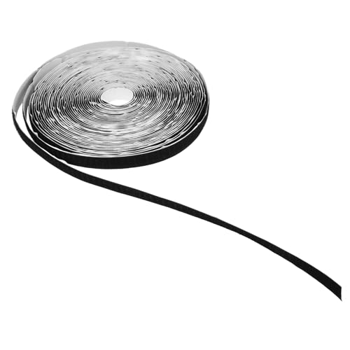 Ipetboom 1 Rolle Selbstklebendes Klebeband Doppelseitiges Hochleistungs Haken und Schlaufenband Schwarz für Vielseitige Anwendungen Haushalt und Büro von Ipetboom