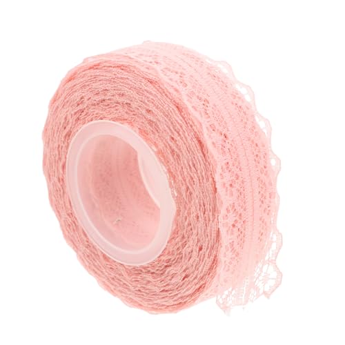 Ipetboom 1 Rolle Spitzen band dekoratives Band Bänder für Handwerk Spitzenband selber machen Spitzenband-Masse Band für DIY Spitzenbesatzband Spitzenbesatz zum Nähen Rosa von Ipetboom
