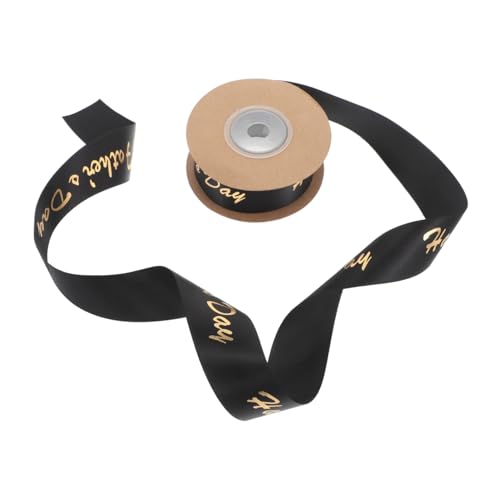 Ipetboom 1 Rolle Vatertagsband Handgeworfene Bänder Band Für Blumenstrauß Türband Bastelband Geschenkbänder Band Für Den Vatertag Vatertags Verpackungsband Schwarzes Polyester von Ipetboom