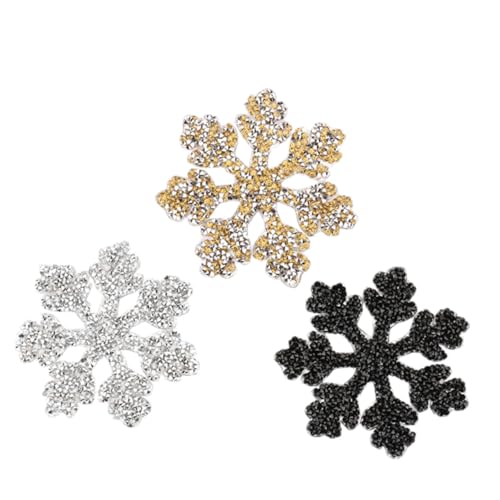 Ipetboom 1 Satz Teiliges Schneeflocken Wasserdiamant Aufnäher Diy Zubehör Mit Heißschmelzender Rückseite Für Kleidung Schwarz Gold Silber Für Kreative Stoffdekoration 3 Stück Ipetboom 1 Satz Teiliges Schneeflocken Wasserdiamant Aufnäher Diy Zubehör Mit Heißschmelzender Rückseite Für Kleidung Schwarz Gold Silber Für Kreative Stoffdekoration 3 Stück von Ipetboom