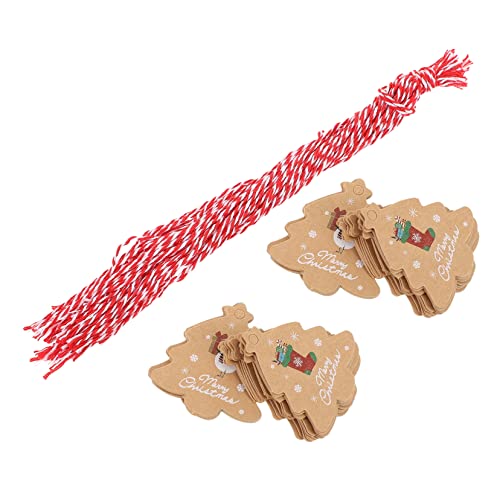 Ipetboom 1 Satz Weihnachts Kraftpapier Anhänger Weihnachtsbaum Tags mit Roten und Weißen Schnüren für Diy Dekoration und Karten für und Feiern Ipetboom 1 Satz Weihnachts Kraftpapier Anhänger Weihnachtsbaum Tags mit Roten und Weißen Schnüren für Diy Dekoration und Karten für und Feiern von Ipetboom
