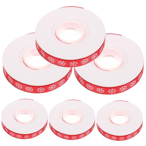 Ipetboom 1 Satz Weihnachtsband Weihnachtsthemaband Goldband Zum Verpacken Groß Schnee Geschenkband Ribbon Geschenkbänder Ein Verpackungsband Bogen Zubehör Selber Machen Schleife Rot 6rollen Ipetboom 1 Satz Weihnachtsband Weihnachtsthemaband Goldband Zum Verpacken Groß Schnee Geschenkband Ribbon Geschenkbänder Ein Verpackungsband Bogen Zubehör Selber Machen Schleife Rot 6rollen von Ipetboom