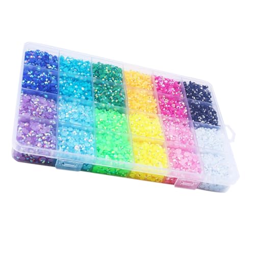 Ipetboom 1 Schachtel Fächer Jelly Resin Nail Diamond Ornaments Transparent Box Manicure DIY Adornment Kreative Nagelkunst Dekoration für Frauen und Nagelstudios von Ipetboom