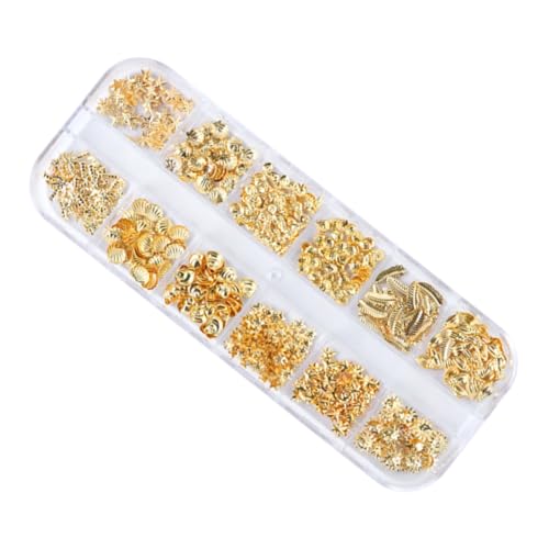 Ipetboom 1 Schachtel Metallic Meerjungfrau Nagelsticker Muschel Seestern Maniküre Dekorationen Selbstklebend für Fingernägel und Fußnägel Fächer Kreative Meeresmotive für Frauen und DIY von Ipetboom