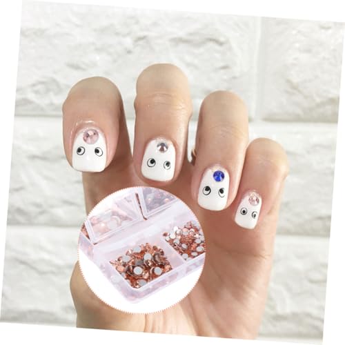 Ipetboom 1 Schachtel Nail Art Glitzersteine Strasssteine Box mit Flachem Boden Teiliges Langlebige Nagelsteine für Maniküre und DIY Schmuckgestaltung von Ipetboom