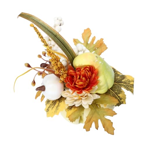 Ipetboom 1 Stück Kreativer Kürbis Dekoartikel für Wohnzimmer Realistischer Kunstkürbis für Herbst und Thanksgiving Dekoration Tisch Accessoire für Festliche Anlässe Weiß von Ipetboom