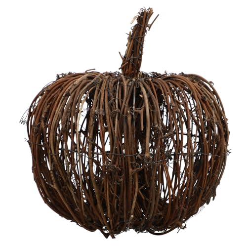 Ipetboom 1 Stück Rattan Woven Pumpkin Dekoration für Halloween Tischschmuck für Home Party und Festliche Anlässe Kreatives und Natürliches Design für Dekoration und von Ipetboom