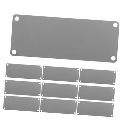 Ipetboom 10 Stk. Teiliges Blanko Metallschilder mit Löchern Dicke Rostfreie Gravierbare Namensschilder für Hotel Büro DIY Beschilderung und Industrielle Kennzeichnung Ipetboom 10 Stk. Teiliges Blanko Metallschilder mit Löchern Dicke Rostfreie Gravierbare Namensschilder für Hotel Büro DIY Beschilderung und Industrielle Kennzeichnung von Ipetboom