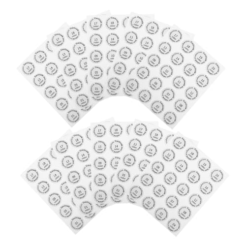 Ipetboom 10 Stück Aufkleber Zahlen nummerierte Chips leuchtende Nummernaufkleber Zahlenaufkleber Aufkleber für Denkspiele nach Zahlen Aufkleber für das Klassenzimmer Papier von Ipetboom