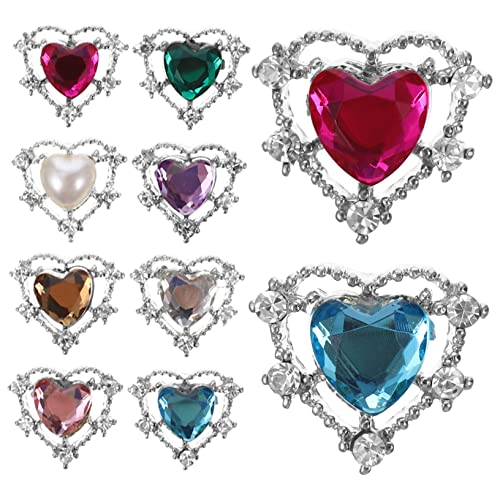 Ipetboom 10 Stück Herz Nagel Charms Strass Maniküre Schmuck Zubehör Nail Art Dekorationen für Kreative DIY Nageldesigns Zufällige Farbe Zufällige Farbe Ipetboom 10 Stück Herz Nagel Charms Strass Maniküre Schmuck Zubehör Nail Art Dekorationen für Kreative DIY Nageldesigns Zufällige Farbe Zufällige Farbe von Ipetboom