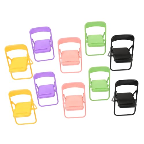 Ipetboom 10 Stück Mini Klappstühle Telefonhalter Miniatur Puppenhaus Zubehör Bunte Mini Stühle Handyhalterung Dekoratives Möbel Modell für Schreibtisch und Shop Display Ipetboom 10 Stück Mini Klappstühle Telefonhalter Miniatur Puppenhaus Zubehör Bunte Mini Stühle Handyhalterung Dekoratives Möbel Modell für Schreibtisch und Shop Display von Ipetboom
