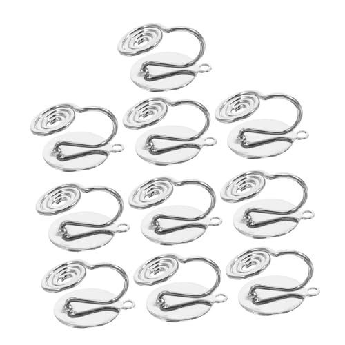 Ipetboom 10 Stück Ohrring-clip-verschlüsse, Ohrring-konverter-komponenten, Befunde, Runde Flache Rückseite, Tablett-ohrclips Für Nicht Durchstochene Ohren Ipetboom 10 Stück Ohrring-clip-verschlüsse, Ohrring-konverter-komponenten, Befunde, Runde Flache Rückseite, Tablett-ohrclips Für Nicht Durchstochene Ohren von Ipetboom