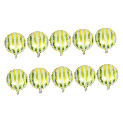 Ipetboom 10 Stück Runde Gestreifte Folienballons Pastellfarben für Geburtstagsfeiern und Shower Dekorationen Langlebig und von Ipetboom