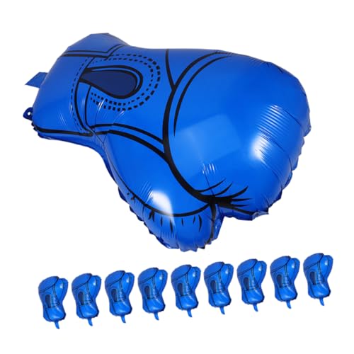 Ipetboom 10 Stück Sportliche Boxhandschuh Folienballons Blau Selbstabdichtend Für Wrestling Geburtstagsfeiern Fitnessstudio Dekorationen Sportparty Zubehör von Ipetboom