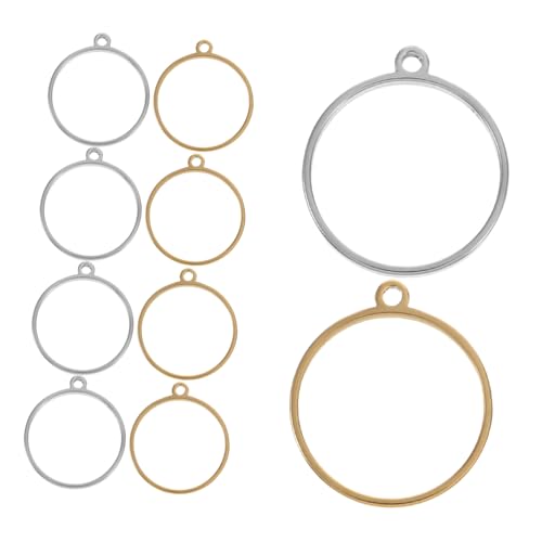 Ipetboom 10 Stück Teiliges Anhängerrahmen mit Offenem für Resin Gießen Runde Hohle Bezel Rahmen für Diy Schmuckgestaltung von Ipetboom