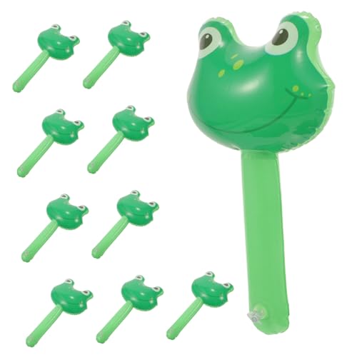Ipetboom 10 Stück Teiliges Aufblasbarer Hammer mit Glocke Frosch Design für Kindergeburtstag Poolparty und Karneval Lustiges für Partys und von Ipetboom