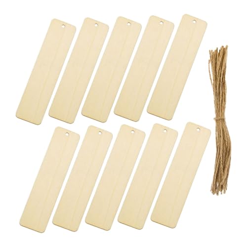 Ipetboom 10 Stück Teiliges Blanko Lesezeichen aus Holz Rechteckige DIY Bastelanhänger zum Bemalen und Beschriften Doppelseitig Nutzbar als Hängende Dekoration und Praktische Ipetboom 10 Stück Teiliges Blanko Lesezeichen aus Holz Rechteckige DIY Bastelanhänger zum Bemalen und Beschriften Doppelseitig Nutzbar als Hängende Dekoration und Praktische von Ipetboom