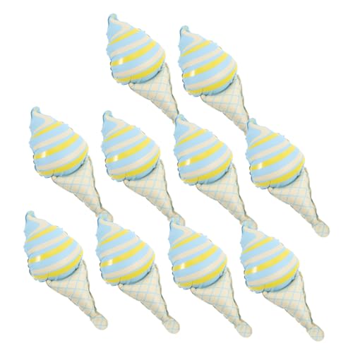 Ipetboom 10 Stück Teiliges Folienballons Eiscreme motiv Niedliche Blaue Mini eiscreme Luftballons für Geburtstagsfeiern und Partydekoration Einfach Aufzublasen für Sommerliche von Ipetboom