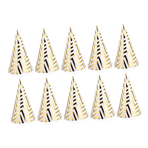 Ipetboom 10 Stück Teiliges Goldene Kindergeburtstag Partyhüte aus Papier Dreieckige Partyhüte mit Wellenstreifen Sicher und Rutschfest Modisch und Bequem für Kindergeburtstagsfeiern Ipetboom 10 Stück Teiliges Goldene Kindergeburtstag Partyhüte aus Papier Dreieckige Partyhüte mit Wellenstreifen Sicher und Rutschfest Modisch und Bequem für Kindergeburtstagsfeiern von Ipetboom