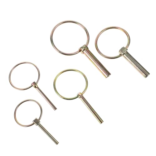 Ipetboom 10 Stück Teiliges Lynch Pin Federstift Sicherungsstift Anhänger Rasentraktor Schnellverschluss Korrosionsbeständig Langlebig Vielseitig Einsetzbar für Fahrzeugausrüstung von Ipetboom