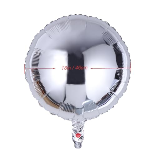Ipetboom 10 Stück Teiliges Runde Silberne Folienluftballons Party Dekoration Wiederverwendbar für Valentinstag Hochzeit Geburtstag Feier Helium und Luftbefüllung Geeignet Ipetboom 10 Stück Teiliges Runde Silberne Folienluftballons Party Dekoration Wiederverwendbar für Valentinstag Hochzeit Geburtstag Feier Helium und Luftbefüllung Geeignet von Ipetboom