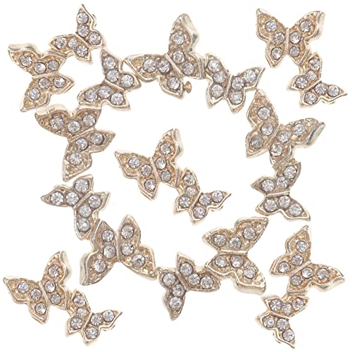 Ipetboom 10 Stück Teiliges Schmetterlings Nagelsteine für Nagelkunst Glitzernde Nail Charms für DIY Dekorationen für Nägel und Zehennägel für Verschiedene Anlässe von Ipetboom