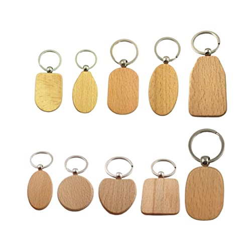 Ipetboom 10 Stück Unbehandelter Holz Schlüsselanhänger für Diy Beschriftung und Malerei Mini Holzbrett Anhänger für Kreative Bastelprojekte Gemischte Designs Ipetboom 10 Stück Unbehandelter Holz Schlüsselanhänger für Diy Beschriftung und Malerei Mini Holzbrett Anhänger für Kreative Bastelprojekte Gemischte Designs von Ipetboom