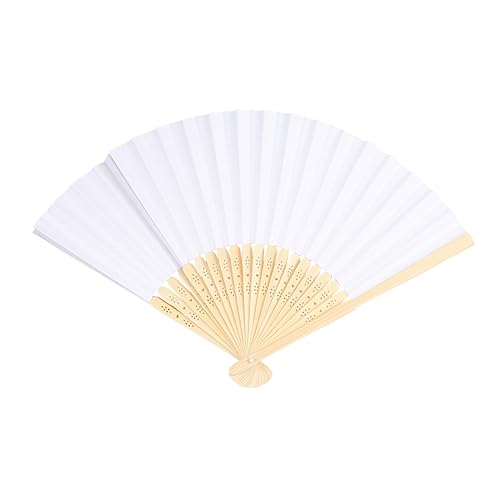 Ipetboom 10 Stück Weißer Faltfächer Blanko Chinesischer Fächer für DIY Malen für Partys und Kreative Projekte Ipetboom 10 Stück Weißer Faltfächer Blanko Chinesischer Fächer für DIY Malen für Partys und Kreative Projekte von Ipetboom