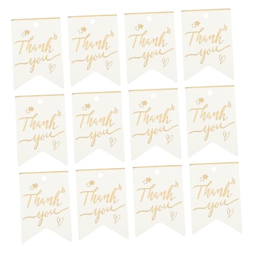Ipetboom 100 Stück Geschenkverpackungsanhänger Geburtstage favorisieren Stichworte Kreativ Seide Schild danke tag Hängeetiketten für Dankeskarten Geschenkanhänger für Hochzeiten Papier Weiß von Ipetboom