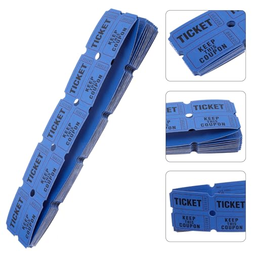 Ipetboom 100 Stück Raffle Tickets für Spiele und Veranstaltungen Praktische Loskarten für Feiern Blau für Gewinnspiele und Spieleabende von Ipetboom