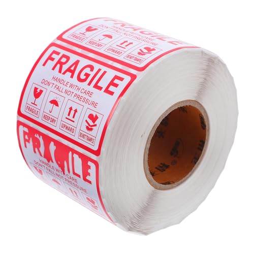 Ipetboom 1000 Stück Fragile Logo-Aufkleber Verpackungsaufkleber Warnaufkleber zerbrechliche Klebeetiketten Paketaufkleber zerbrechliches Klebeband verpacken Versandetikett Kupferplatte rot Ipetboom 1000 Stück Fragile Logo-Aufkleber Verpackungsaufkleber Warnaufkleber zerbrechliche Klebeetiketten Paketaufkleber zerbrechliches Klebeband verpacken Versandetikett Kupferplatte rot von Ipetboom