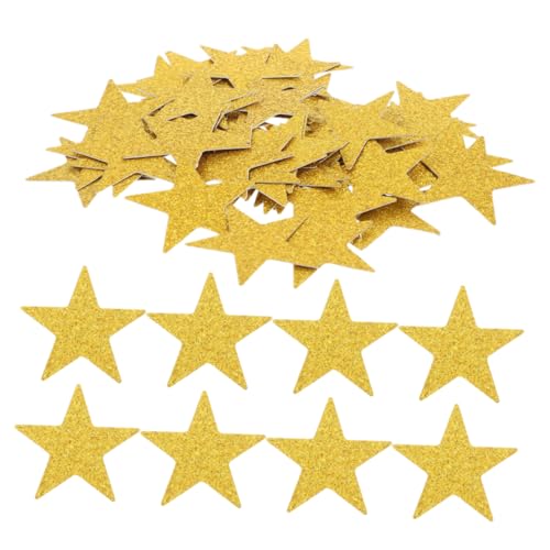 Ipetboom 100Stücke Goldene Sternförmige Konfetti Papierausschnitte Doppelseitige Sternausschnitte für DIY Tischdekorationen für Hochzeiten Geburtstagsfeiern und Festliche Anlässe von Ipetboom