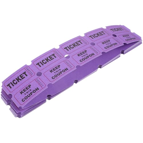 Ipetboom 100pcs Raffle Tickets, Purple Universal Paper Ticket Labels for Party, Carnival, Events von Ipetboom