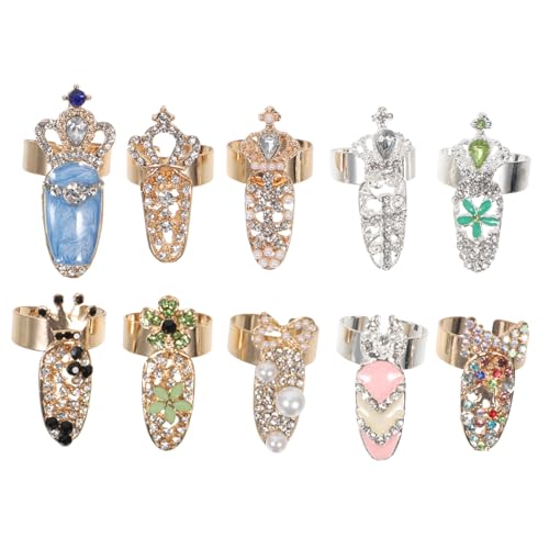 Ipetboom 10Stücke Teiliges Strass Fingergelenk Ringe für Knöchel und Nagelringe Stilvolle Dekoration für für Individuellen Ausdruck und Ipetboom 10Stücke Teiliges Strass Fingergelenk Ringe für Knöchel und Nagelringe Stilvolle Dekoration für für Individuellen Ausdruck und von Ipetboom