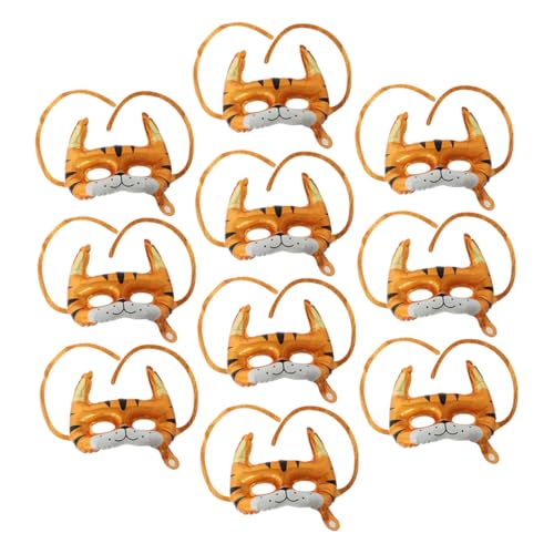Ipetboom 10stücke Tiger Luftballon Aufblasbare Aluminiumfolienballons Für Kindergeburtstag Und Partys Lustige Tiermasken-dekoration Für Verschiedene Anlässe von Ipetboom