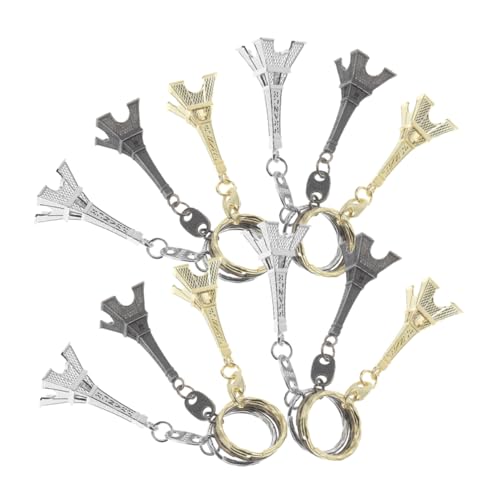 Ipetboom 12 Stück Eiffelturm Schlüsselanhänger Teiliges Gold Silber Antik Bronze Hängedekoration für Taschen Souvenir Charms Schlüsselanhänger für Freunde und Familie von Ipetboom