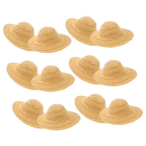 Ipetboom 12 Stück Mini Woven Top Hat Puppenhüte Dekorative Miniaturhüte für DIY Puppenzubehör aus Papier Langlebig und Hautfreundlich für Kreative Mikro Landschaften Ipetboom 12 Stück Mini Woven Top Hat Puppenhüte Dekorative Miniaturhüte für DIY Puppenzubehör aus Papier Langlebig und Hautfreundlich für Kreative Mikro Landschaften von Ipetboom