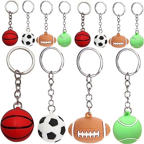 Ipetboom 12 Stück Sport Schlüsselanhänger Balls Keyring für Spieler für Rucksäcke Taschen und Freizeit Fußball Basketball Volleyball Rugby Langlebig und Farbenfroh Ipetboom 12 Stück Sport Schlüsselanhänger Balls Keyring für Spieler für Rucksäcke Taschen und Freizeit Fußball Basketball Volleyball Rugby Langlebig und Farbenfroh von Ipetboom