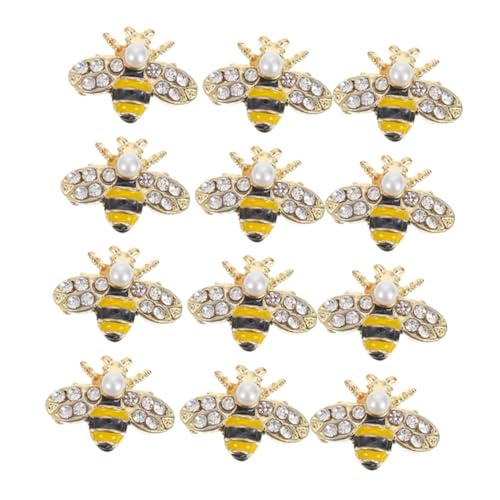 Ipetboom 12 Stück Teiliges Bee Nail Charms aus Langlebiger Legierung Kreative Bienen Nageldekorationen für DIY Nail Art Widerstandsfähige Schmuckanhänger für Nagelliebhaber von Ipetboom