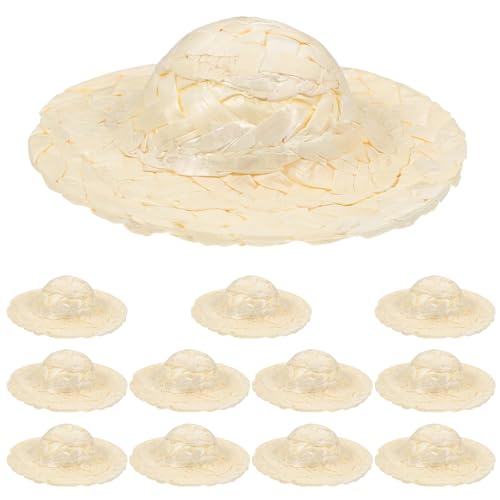 Ipetboom 12 Stück Teiliges Mini Woven Straw Top Hats Dekorative Puppenhüte als Fotorequisiten für Diy Bastelprojekte Leicht und Langlebig für Puppen und Dekoration Ipetboom 12 Stück Teiliges Mini Woven Straw Top Hats Dekorative Puppenhüte als Fotorequisiten für Diy Bastelprojekte Leicht und Langlebig für Puppen und Dekoration von Ipetboom